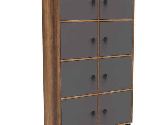 Βιβλιοθήκη 956LCS1511 96x40x179,4cm Walnut-Anthracite