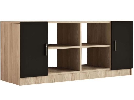 Μπουφές Vo 956LCS1505 139,8x46,3x61,8cm Oak-Black Μοριοσανίδα, Μελαμίνη