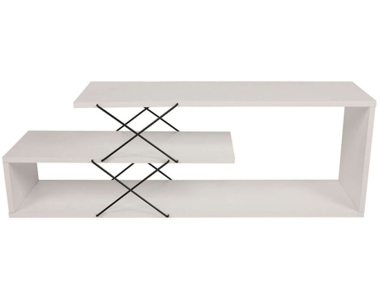 Έπιπλο Τηλεόρασης Zigzag 854KLN3062 120x30x40cm White