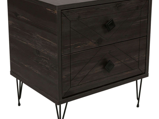 Κομοδίνο Luna 854KLN3312 50x40x55cm Dark Brown
