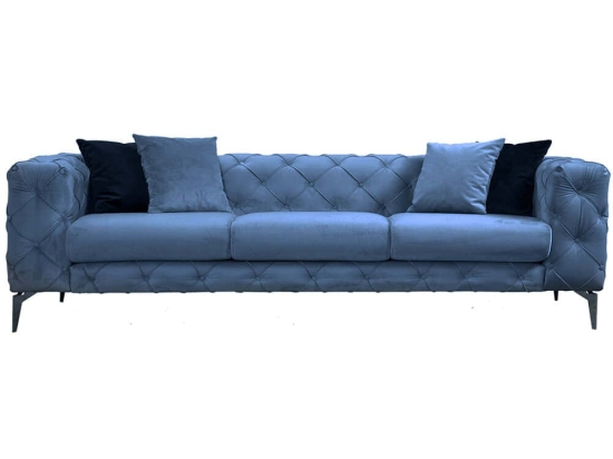 Καναπές Τριθέσιος Como 569HLN1112 237x90x73cm Blue