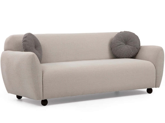 Καναπές Τριθέσιος Eddy 560ARE1329 223x83x86cm Cream