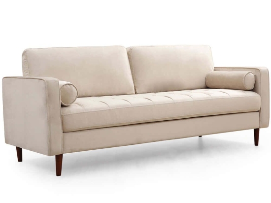 Καναπές Τριθέσιος Rome 560ARE1331 215x70x90cm Beige