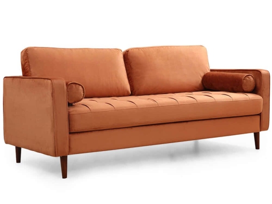 Καναπές Τριθέσιος Rome 560ARE1332 215x70x90cm Orange