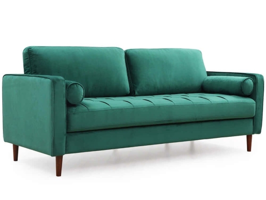 Καναπές Τριθέσιος Rome 560ARE1336 215x70x90cm Green