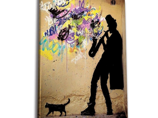 Πίνακας Καμβάς 966BRS1180 70x100cm Multi Wallity Κάθετοι Ξύλο, Καμβάς