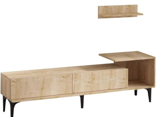 Σύνθεση Τηλεόρασης Lia 393MRD1109 180x35x65cm Oak