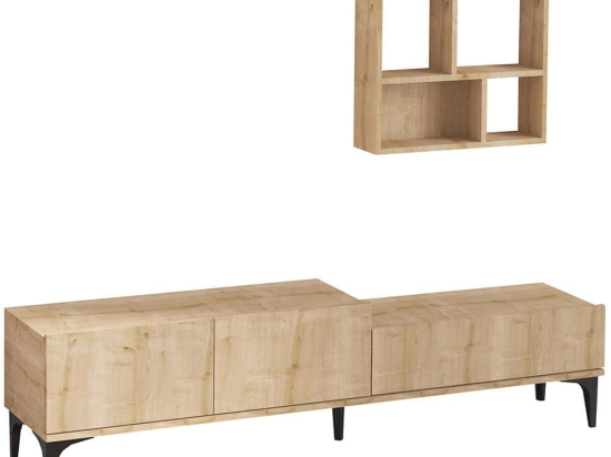 Σύνθεση Τηλεόρασης Lott 393MRD1110 180x35x50cm Oak