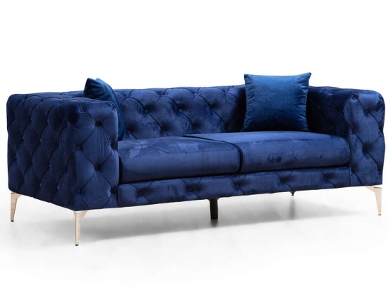 Καναπές Διθέσιος Como 569HLN1128 197x90x70cm Navy Blue