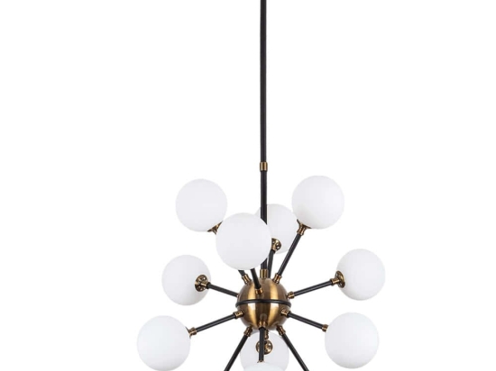 Φωτιστικό Οροφής Cavud 942FLG1271 52x52x92cm 12xG9 10W Black-Gold Opivq