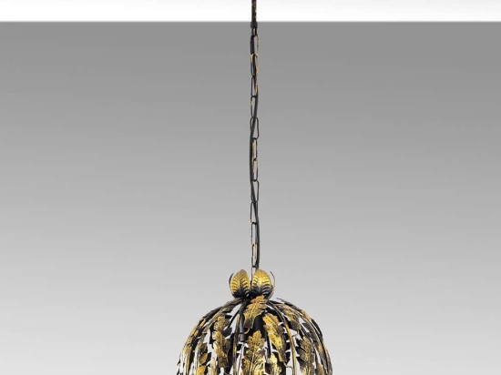 Φωτιστικό Οροφής Endustriyel 942FLG1289 16x16x124cm 1xE27 40W Black-Gold Opviq