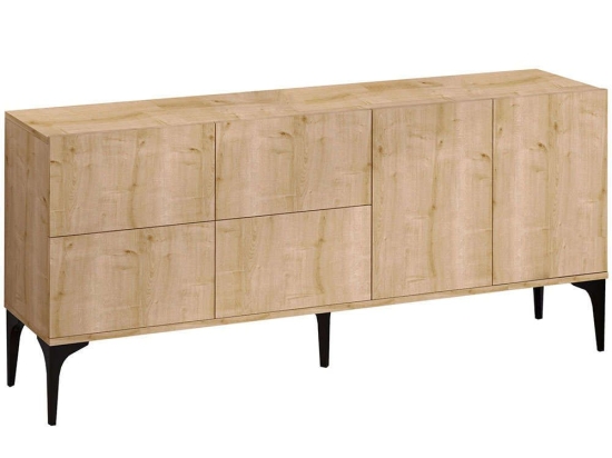 Μπουφές Laika 393MRD1118 180x40x80cm Oak Μοριοσανίδα, Μελαμίνη