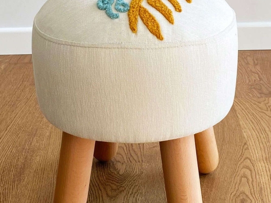Σκαμπό Sunny Fate 457JYN1264 Φ42x47cm Multi