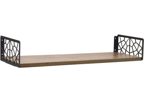 Ράφι Τοίχου 379VLV1806 60x14x20cm Brown-Black