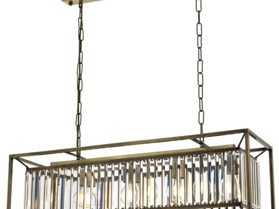 Φωτιστικό Οροφής - Ράγα 683AVN1167 80x22x60cm 4xE27 6W Gold Opviq
