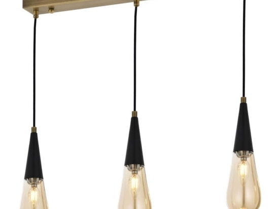 Φωτιστικό Οροφής - Ράγα 683AVN1219 65x10x90cm 3xE14 4W Black-Gold Opviq