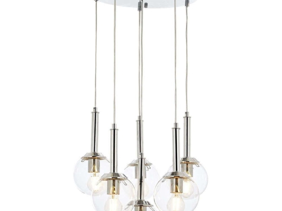 Φωτιστικό Οροφής 683AVN1246 Φ50x90cm 6xE27 6W Chrome Opviq