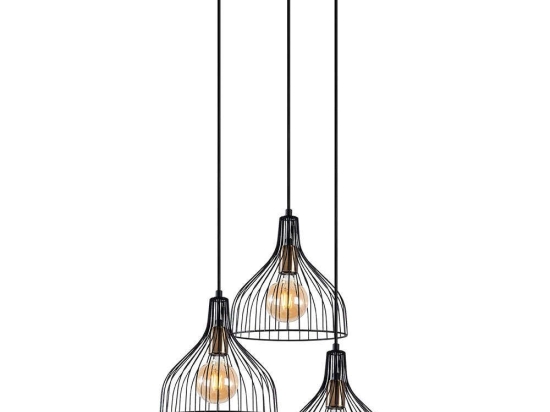 Φωτιστικό Οροφής Cafu 942FLG1410 49x49x121cm 3xE27 40W Black Opviq