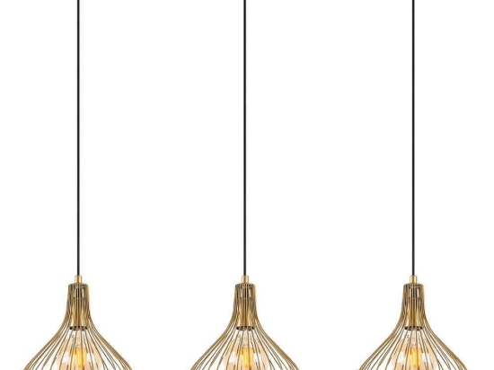 Φωτιστικό Οροφής - Ράγα Cafu 942FLG1412 94x25x121cm 3xE27 40W Gold Opviq