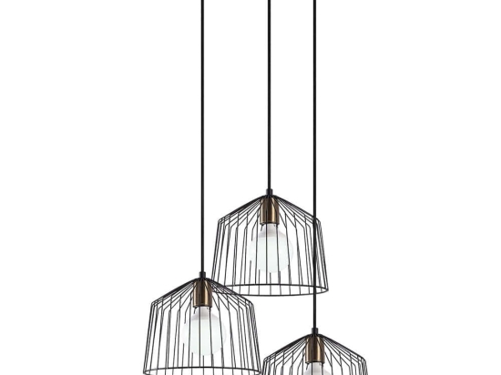 Φωτιστικό Οροφής Cat 942FLG1418 50x50x121cm 3xE27 40W Black Opviq