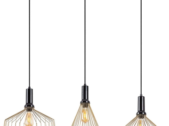 Φωτιστικό Οροφής - Ράγα Dear 942FLG1428 104x34x135cm 3xE27 40W Gold Opviq