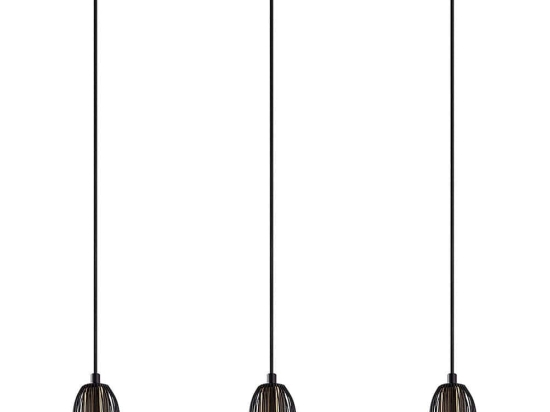Φωτιστικό Οροφής - Ράγα Dopo 942FLG1434 70x20x114cm 3xE27 40W Black Opviq