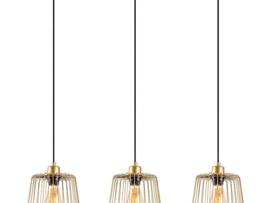 Φωτιστικό Οροφής - Ράγα Pirlo 942FLG1492 68x16x114cm 3xE27 40W Gold Opviq
