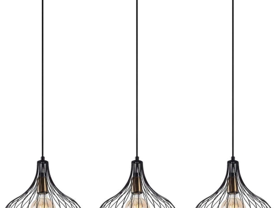 Φωτιστικό Οροφής - Ράγα Teldamla 942FLG1602 76x22x120cm 3xE27 40W Black Opviq