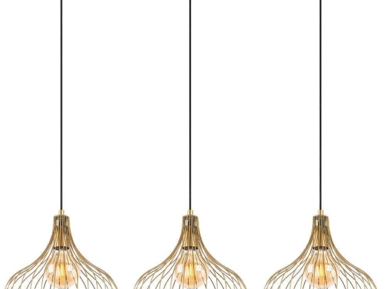 Φωτιστικό Οροφής - Ράγα Teldamla 942FLG1605 76x22x120cm 3xE27 40W Gold Opviq