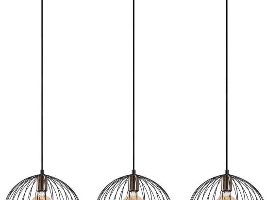Φωτιστικό Οροφής - Ράγα Telkure 942FLG1608 101x31x105cm 3xE27 40W Black Opviq