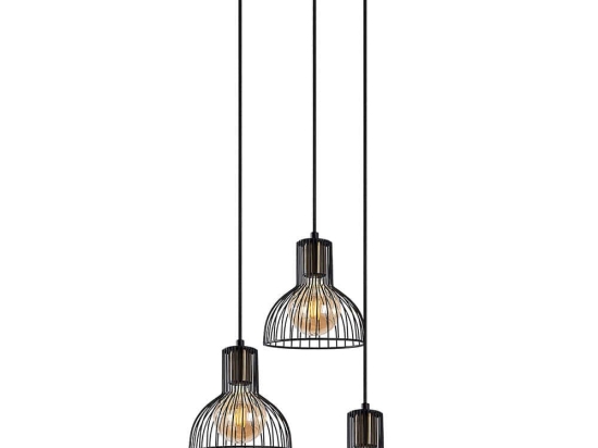 Φωτιστικό Οροφής Vazo 942FLG1631 42x42x117cm 3xE27 40W Black Opviq