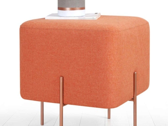 Σκαμπό Copper 209FLF1184 40x40x42cm Orange