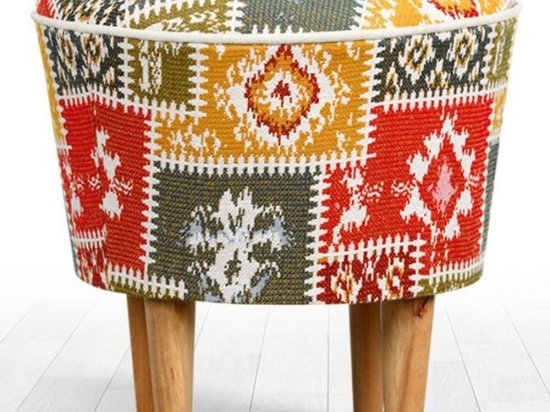 Σκαμπό Rug 209FLF1238 42x42cm Multi
