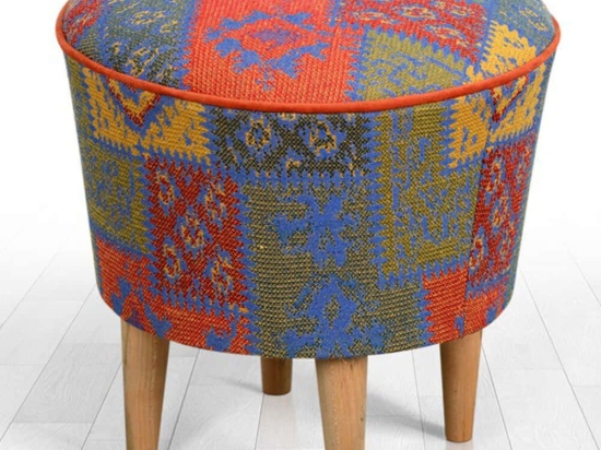 Σκαμπό Rug 209FLF1240 42x42cm Multi