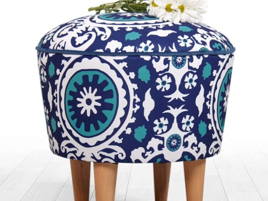 Σκαμπό Sky 209FLF1273 42x42cm Blue-White