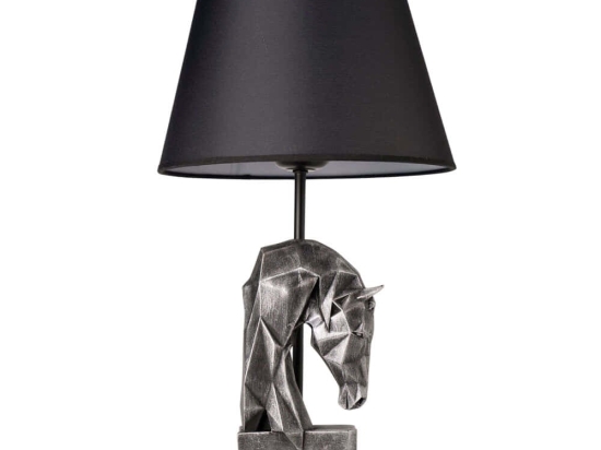 Φωτιστικό Επιτραπέζιο 687HMY1514 Φ24x50cm E27 40W Silver-Black Opviq