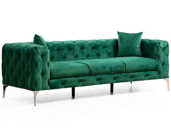 Καναπές Τριθέσιος Como 569HLN1134 237x90x70cm Green