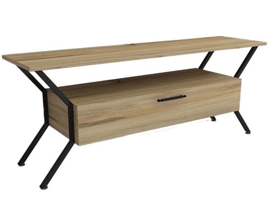 Έπιπλο Τηλεόρασης Tarz 854KLN3077 125x35x54cm Oak