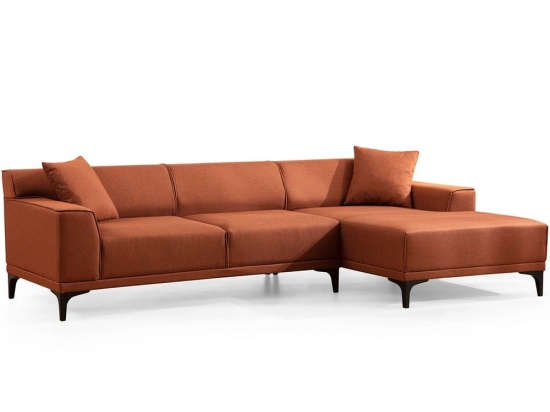 Καναπές Γωνιακός (Δεξιά Γωνία) Petra 560ARE1606 250x145x69cm Orange