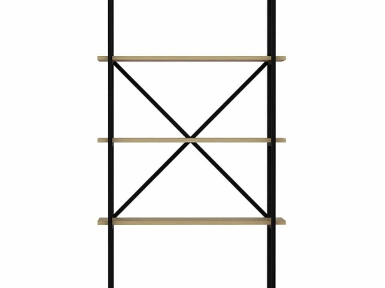Βιβλιοθήκη Elston 935CMN1191 90x34x180cm Oak-Black