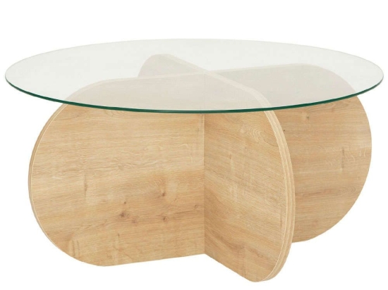 Τραπέζι Σαλονιού Bubble 552NOS2269 75x75x35cm Oak