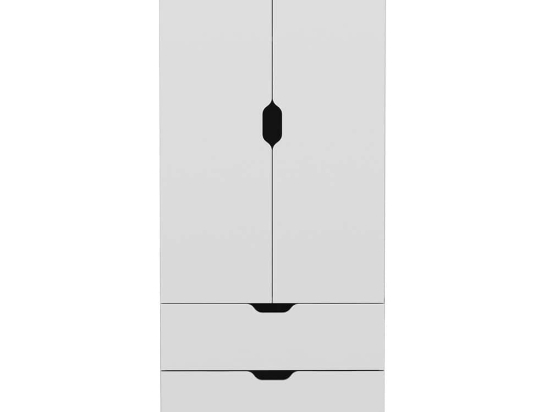 Ντουλάπα Δίφυλλη Valencia 382NRC2202 72x47x176cm White Δίφυλλη