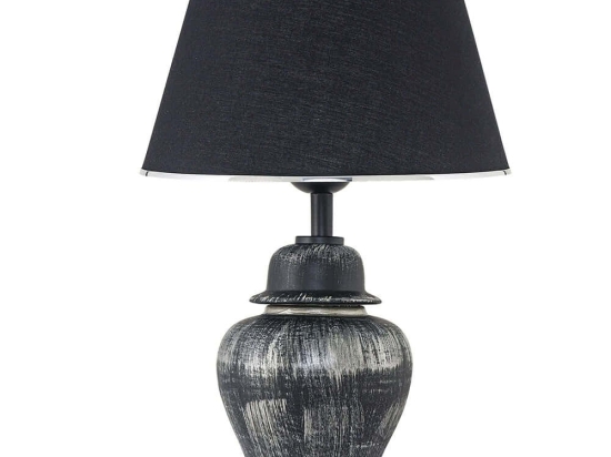 Φωτιστικό Επιτραπέζιο 687HMY2117 30x50cm E27 40W Black-Silver Opviq
