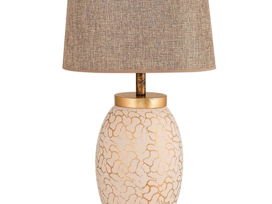 Φωτιστικό Επιτραπέζιο 687HMY2142 30x55cm E27 40W Cream-Gold Opviq