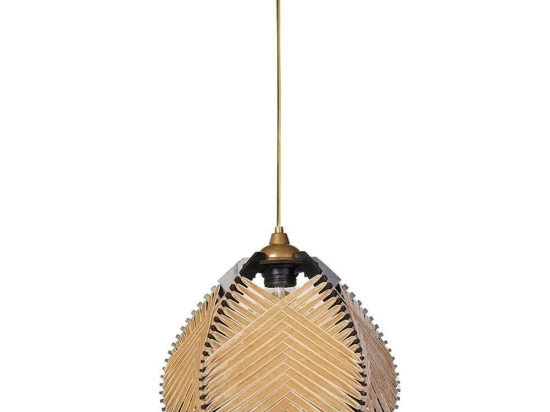 Φωτιστικό Οροφής 687HMY1452 25x30cm 1xE27 60W Natural-Black Opviq