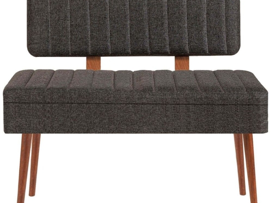 Παγκάκι Vina 869VEL5291 110x40x82,5cm Anthracite-Walnut