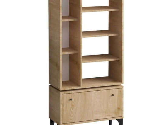 Βιβλιοθήκη Fix 393MRD1308 65x30x160cm Oak-Black