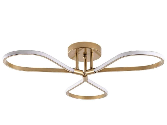 Φωτιστικό Οροφής - Πλαφονιέρα Damla 119FRS1522 68x68x14cm Led 11W 3000K Gold Opviq