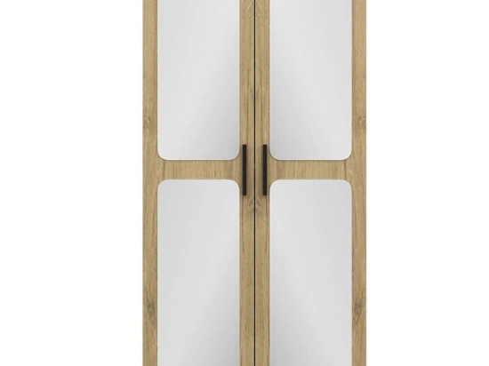 Ντουλάπα Δίφυλλη Kale 506MNR2143 90x52x210cm Walnut Δίφυλλη