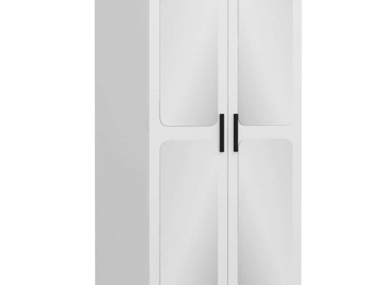 Ντουλάπα Δίφυλλη Kale 506MNR2145 90x52x210cm White Δίφυλλη